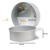Teglia dritta per Wedding Cake o Torta Nuziale Tonda per Composizione Torta a piani Alta da 10 cm i alluminio anodizzato Teglia dritta per Wedding Cake o Torta Nuziale Tonda per Composizione Torta a piani Alta da 10 cm i alluminio anodizzato