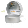 Teglia dritta per Wedding Cake o torta nuziale tonda per composizione torta a piani di ø15xh10 cm i alluminio anodizzato