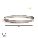 Anello micro-forato in acciaio inox, fascia si diametro 15 cm da Decora, per crostate tonde basse