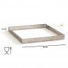 Anello micro-forato quadrato in acciaio inox, fascia di lato 15 cm da Decora, per torte crostate basse Anello micro-forato quadrato in acciaio inox, fascia di lato 15 cm da Decora, per torte crostate basse