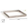 Anello micro-forato quadrato in acciaio inox, fascia di lato 15 cm da Decora, per torte crostate basse