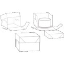 Scatola rigida con base quadrata in cartoncino bianco da 36 cm a 51 cm da Decora