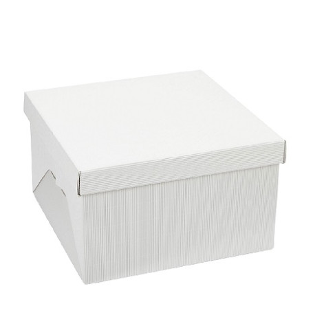 Scatola rigida quadrata per torte 36 cm altezza 25 cm in cartoncino bianco da Decora Scatola rigida quadrata per torte 36 cm altezza 25 cm in cartoncino bianco da Decora