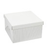Scatola rigida quadrata per torte 36 cm altezza 25 cm in cartoncino bianco da Decora