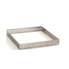 Anello micro-forato quadrato in acciaio inox, fascia di lato 10×10×H2 cm cm da Decora, per crostatine basse