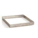 Sagoma Quadrata in Acciaio Microforato Decora (15×15/20×20cm) – Anello per Crostate e Basi di Frolla (H2/3,5cm)