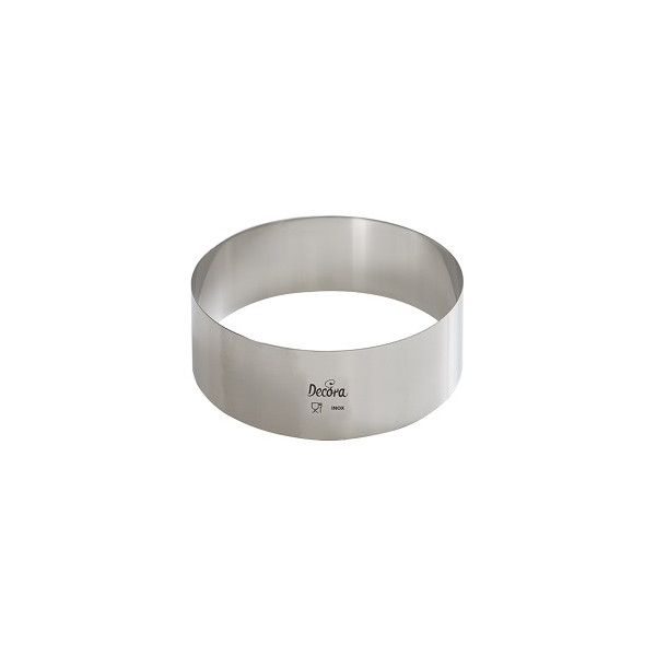 Cerchio acciaio inox o sagoma cerchio altezza 4,5 cm diametro 14 cm