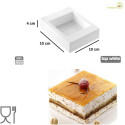 Stampo Quadrato basso Square Tortaflex Bianco alto 10 cm altezza 4 cm volume 396 ml in silicone da Silikomart