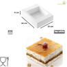 Stampo Quadrato basso Square Tortaflex Bianco alto 10 cm altezza 4 cm volume 396 ml in silicone da Silikomart Stampo Quadrato basso Square Tortaflex Bianco alto 10 cm altezza 4 cm volume 396 ml in silicone da Silikomart