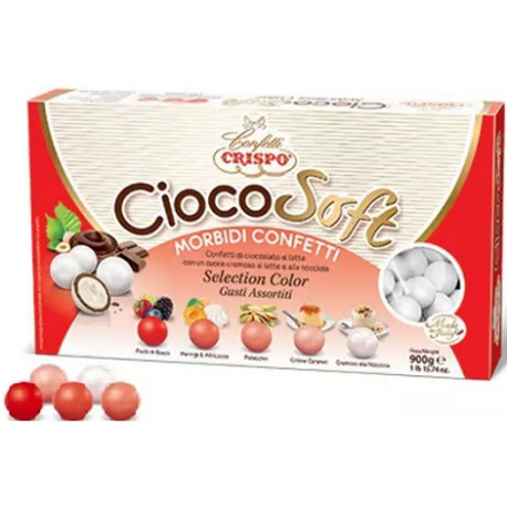 CiocoSoft Selection Color Rossi Crispo Confetti di Cioccolato Cremoso 900 g CiocoSoft Selection Color Rossi Crispo Confetti di Cioccolato Cremoso 900 g