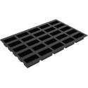 Stampo Righe per 25 tortine rigate da 10 x 4,8 x h 4 cm in teglia Sessantaquaranta di silicone SQ085 da Silikomart