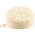 Neve 1100 Silikomart stampo in silicone per torta tonda ø17xh5,3 cm con decoro fiocco di neve