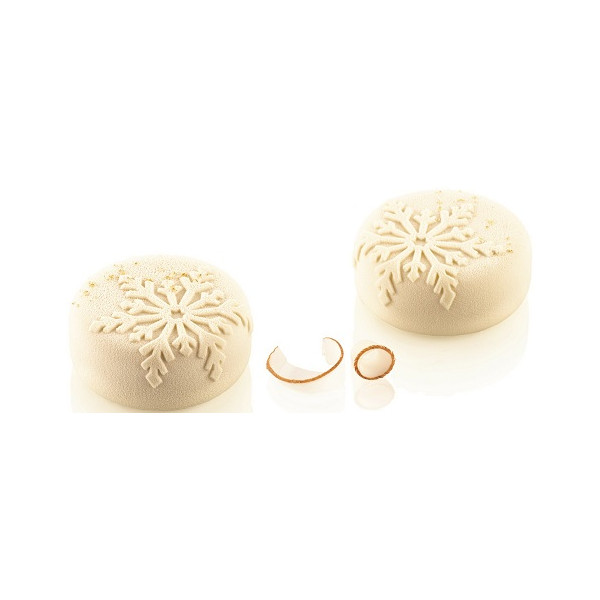 Stampo Mini Neve in silicone per tortine o dolci monoporzioni di diametro 7 cm da Silikomart