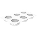 Stampo Mini Neve in silicone per tortine o dolci monoporzioni di diametro 7 cm da Silikomart