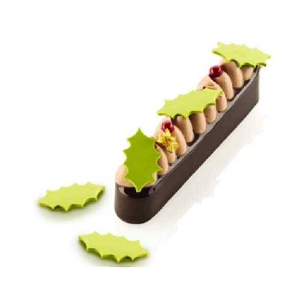 Set 2 sampi in silicone Holly Chablon per 36 Chablon agrifoglio 4 cm da Silikomart
