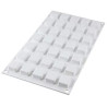 Stampo micro Square o Micro Cubetti, da 21 mm ed altezza 13 mm in silicone bianco di Silikomart