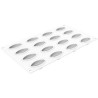 Stampo Chicco di Cacao XS 14, stampo in silicone bianco per 16 chicchi di cacao mini da Silikomart Stampo Chicco di Cacao XS 14, stampo in silicone bianco per 16 chicchi di cacao mini da Silikomart