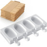 Stampo Mini Magnum in silicone (4 cavità ): mini gelato classico Magnum da Silikomart Stampo Mini Magnum in silicone (4 cavità ): mini gelato classico Magnum da Silikomart