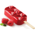 Shock Silikomart 12 gelati cristalli geometrici: stampi in silicone su vassoio Gel11
