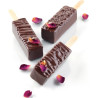 Stampi mini Gelati Bar Silikomart: stampo silicone per 10 mini rettangoli + vassoio + 50 bastoncini stecco in legno di faggio. Stampi mini Gelati Bar Silikomart: stampo silicone per 10 mini rettangoli + vassoio + 50 bastoncini stecco in legno di faggio.