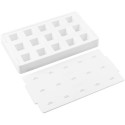 Silikomart Mini Kube01 – Stampo in Silicone per Mini Gelati su Stecco e Cioccolatini | Cubo 2×2×2cm | Set 2 Pz + Vassoio