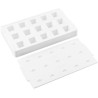 Silikomart Mini Kube01 – Stampo in Silicone per Mini Gelati su Stecco e Cioccolatini | Cubo 2×2×2cm | Set 2 Pz + Vassoio