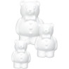 Da 18 a 26 cm Orso Maggiordomo in polistirolo con papillon e tre bottoni