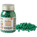 Perle di zucchero verde metallizzato diametro 5 mm da 100 g di Decora