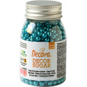 Perle di zucchero azzurre metallizzato diametro 5 mm 100 g di Decora