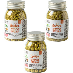 Maxi Perle e Perline oro metallizzato 100 g per decorazione dolci di Decora