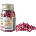 Perle di zucchero rosa metallizzate da 100 g, 5 mm, per decorazione dolci da Decora