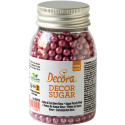 Perle di zucchero rosa metallizzate da 100 g, ø5 mm, per decorazione dolci da Decora