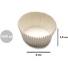 Set di 1000 pirottini mini bon bon in carta forno bianca di ø2xh1,5 cm, ideale per presentare singoli confetti Set di 1000 pirottini mini bon bon in carta forno bianca di ø2xh1,5 cm, ideale per presentare singoli confetti