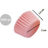 1000 Pirottini Mini Bon Bon rosa in carta forno diametro 2 cm altezza 1,5 cm