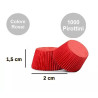 Set 1000 pirottini per mini bonbon in carta forno rossa di ø2xh1,4 cm, ideale per presentare confetti Set 1000 pirottini per mini bonbon in carta forno rossa di ø2xh1,4 cm, ideale per presentare confetti