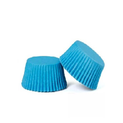 1000 Pirottini mini bon bon in carta celeste di ø2xh1,5 cm, Ideali portaconfetti singoli