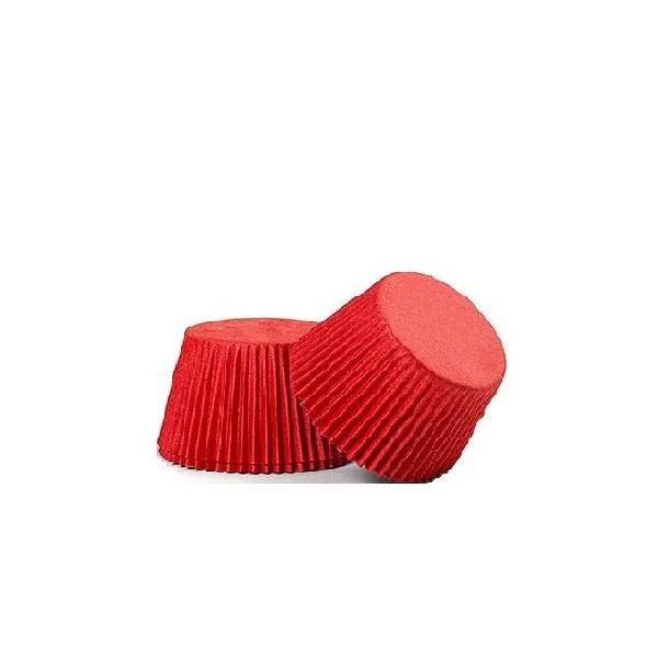 1000 Pirottini mini bonbon rossi in carta forno per confetti di ø2xh1,4 cm