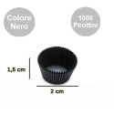 1000 Pirottini mini bonbon neri in carta forno di ø2xh1,5 cm ideale per presentare confetti