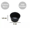 Set 1000 pirottini mini bonbon neri in carta forno di ø2xh1,5 cm ideale per presentare confetti