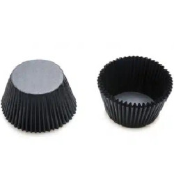 1000 Pirottini mini bonbon neri in carta forno di ø2xh1,5 cm ideale per presentare confetti