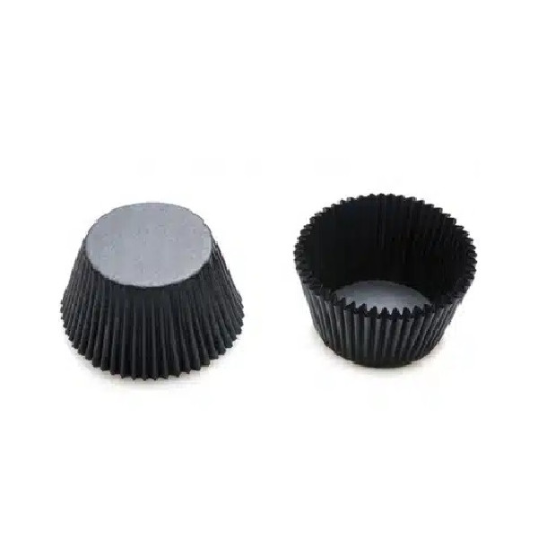 1000 Pirottini mini bonbon neri in carta forno di ø2xh1,5 cm ideale per presentare confetti