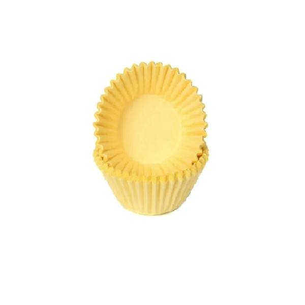 1000 Pirottini mini bon bon in carta gialla di ø2xh1,5 cm