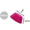 1000 Pirottini mini bonbon in carta forno color fucsia di ø2xh1,5 cm, ideale per confetti