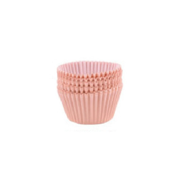 1000 Pirottini mini bon bon in carta forno color pesca di ø2xh1,5 cm
