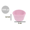 1000 Pirottini Mini Bon Bon rosa cipria in carta forno diametro 2 cm altezza 1,5 cm