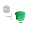1000 Pirottini mini bonbon verdi in carta forno per confetti diametro 2 cm altezza 1,5 cm 1000 Pirottini mini bonbon verdi in carta forno per confetti diametro 2 cm altezza 1,5 cm