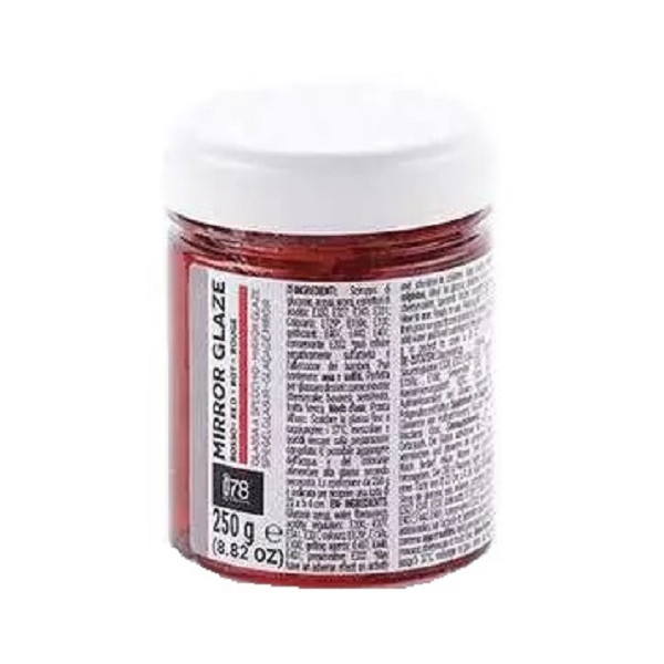 Gelatina rossa per glasse a specchio di Silikomart Mirror red glaze da 250 g