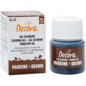 Colorante Alimentare in Gel Concentrato DECORA | Marrone (28g) | Professionale per Pasta di Zucchero e Creme