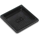 Piattini Quadrati Silikomart (58×58mm) – Vassoietti per Monoporzioni in Plastica Nera Riutilizzabile (100 Pz)