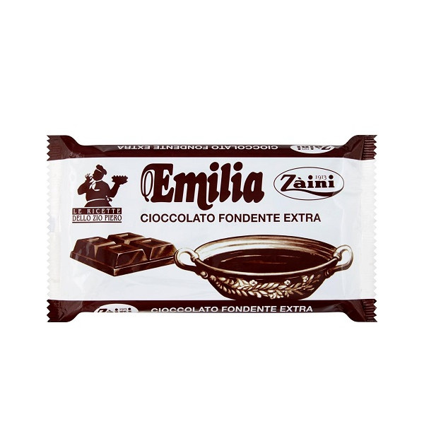 Blocchetto Cioccolato Zaini Emilia extra Fondente da 1 Kg